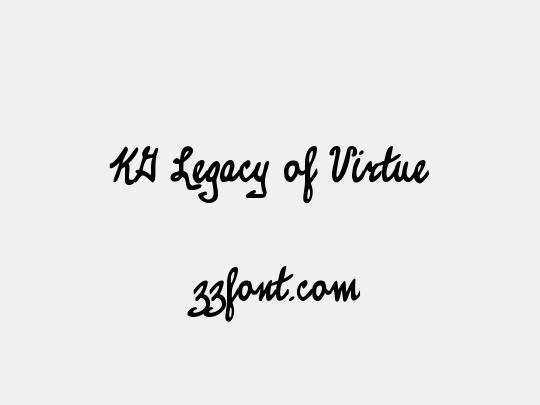 KG Legacy of Virtue