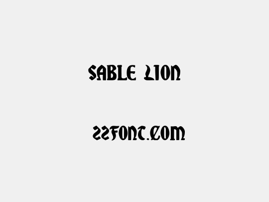 Sable Lion