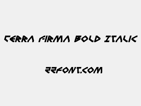 Terra Firma Bold Italic