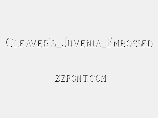Cleaver's_Juvenia_Embossed