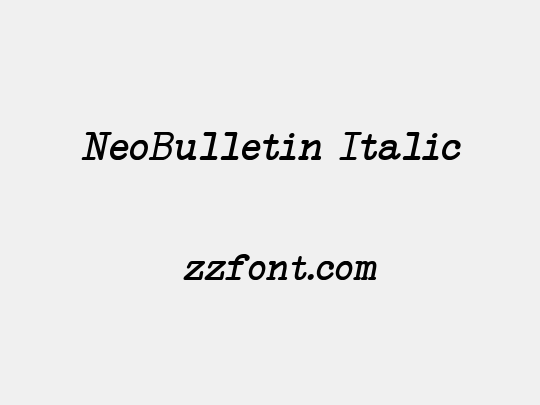 NeoBulletin Italic