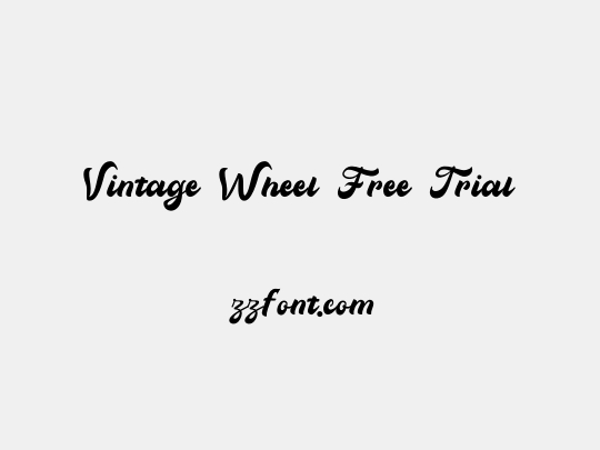 Vintage Wheel Free Trial