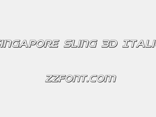 Singapore Sling 3D Italic
