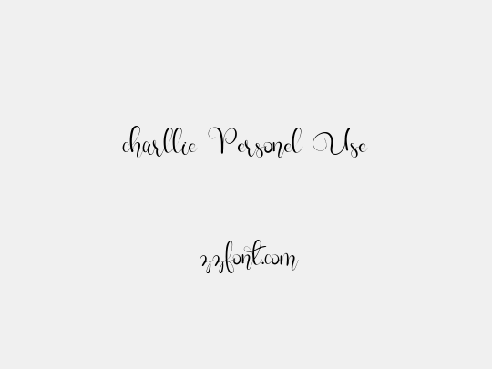 charllie Personel Use