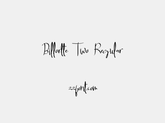 Billortte Two_Regular