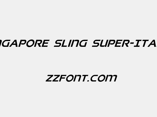Singapore Sling Super-Italic