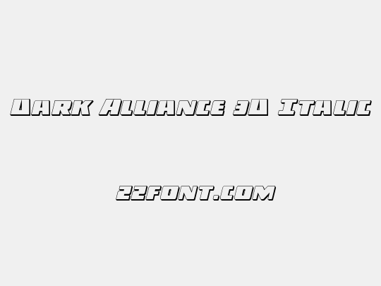 Dark Alliance 3D Italic