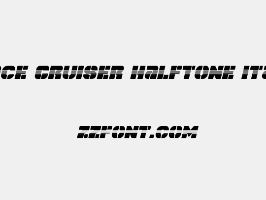 Space Cruiser Halftone Italic