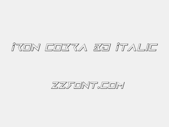 Iron Cobra 3D Italic