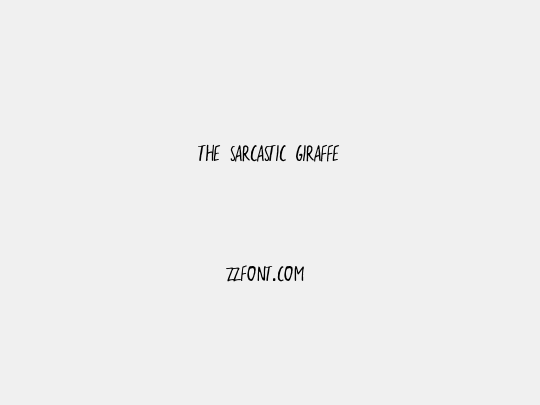the sarcastic giraffe
