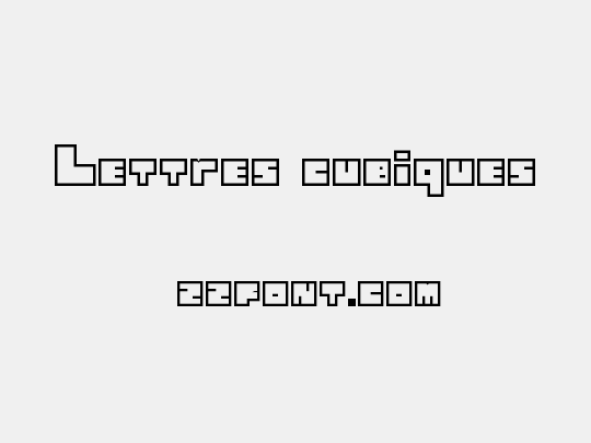 Lettres cubiques