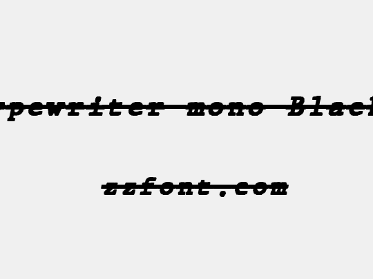 JMH Typewriter mono Black Over