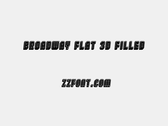 Broadway Flat 3D Filled