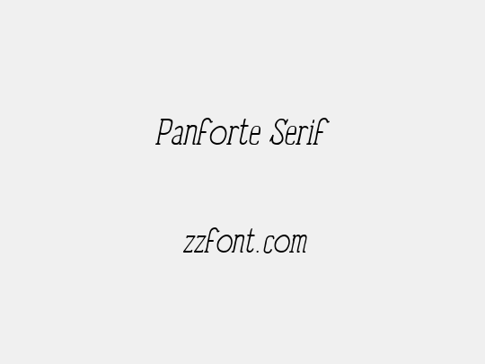 Panforte Serif