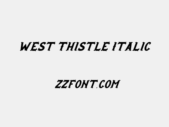 West Thistle Italic