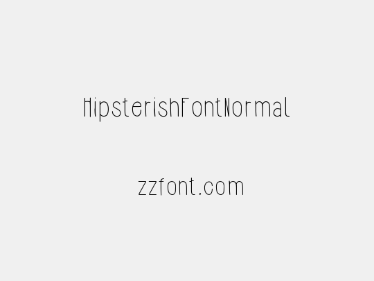HipsterishFontNormal