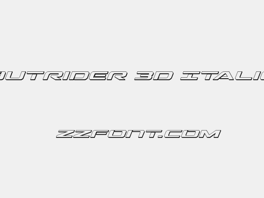 Outrider 3D Italic