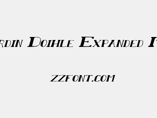 Chardin Doihle Expanded Italic
