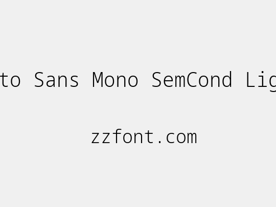 Noto Sans Mono SemCond Light