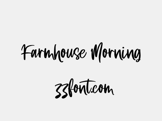 Farmhouse Morning