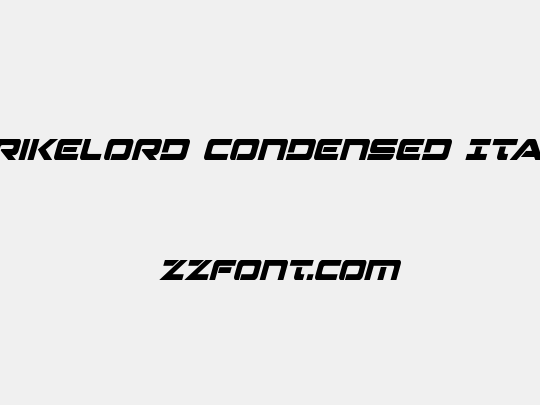 Strikelord Condensed Italic