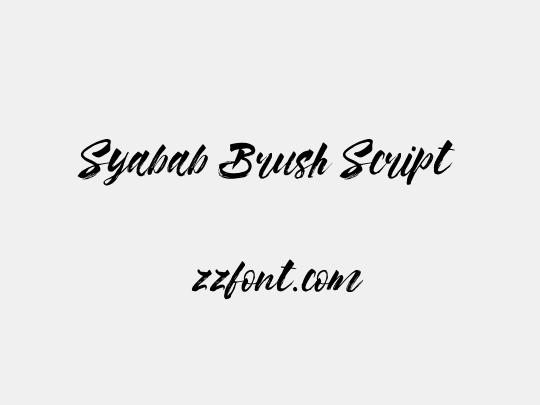Syabab Brush Script