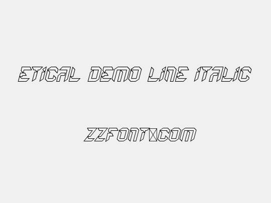 Etical Demo Line Italic