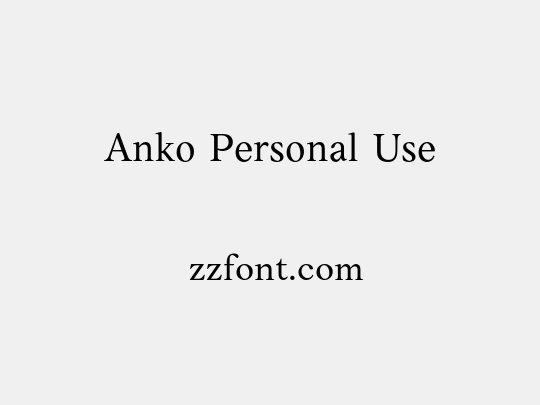 Anko Personal Use