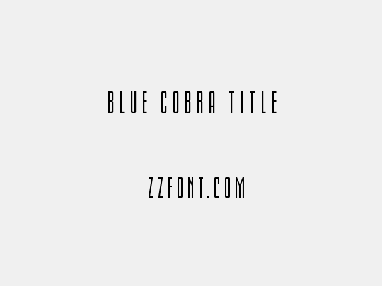 Blue Cobra Title