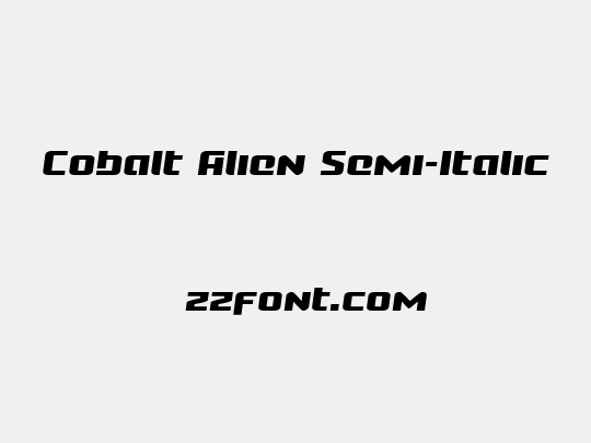 Cobalt Alien Semi-Italic