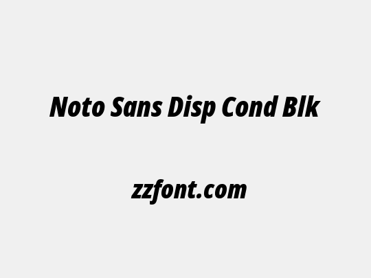 Noto Sans Disp Cond Blk
