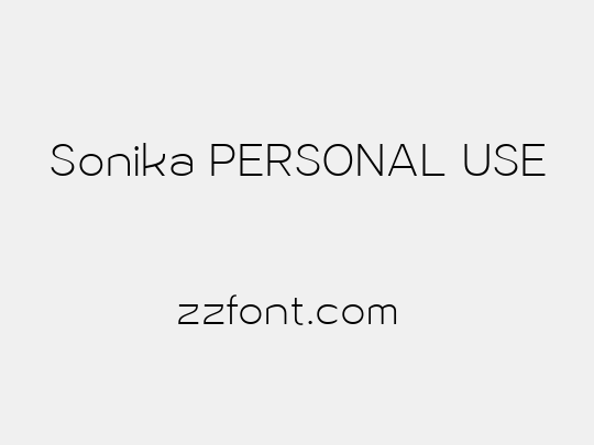 Sonika PERSONAL USE