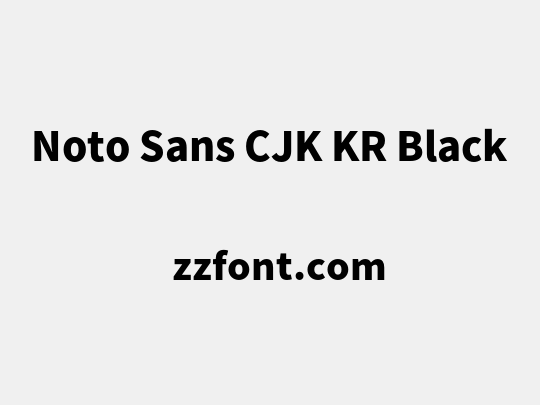Noto Sans CJK KR Black