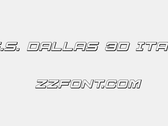U.S.S. Dallas 3D Italic