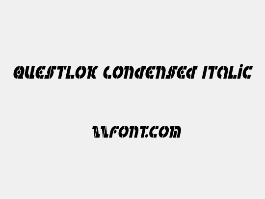 Questlok Condensed Italic