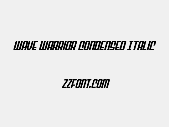 Wave Warrior Condensed Italic
