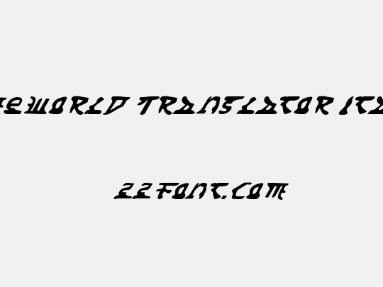Homeworld Translator Italic