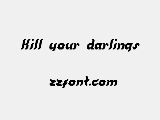 Kill your darlings