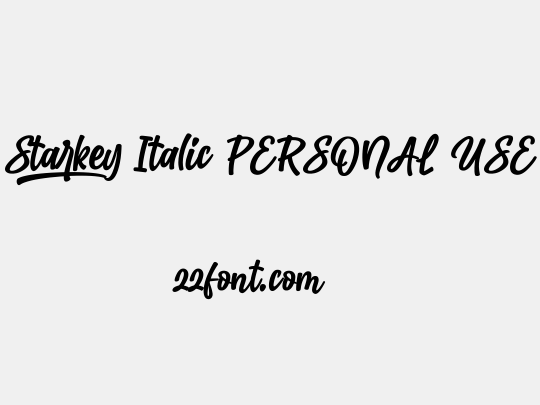 Starkey Italic PERSONAL USE