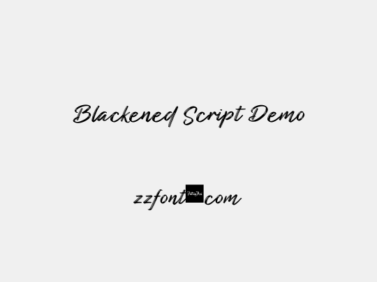 Blackened Script Demo