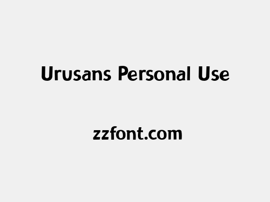 Urusans Personal Use