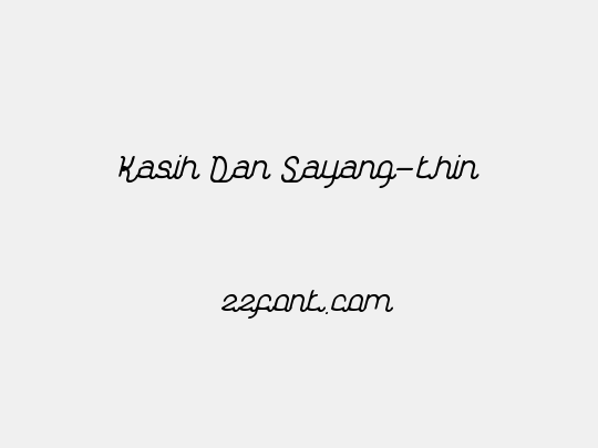 Kasih Dan Sayang-thin