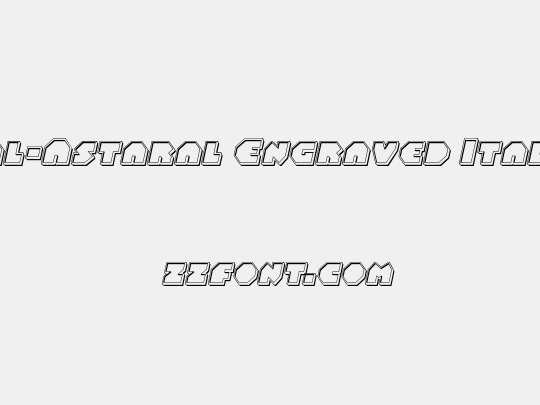 Bal-Astaral Engraved Italic
