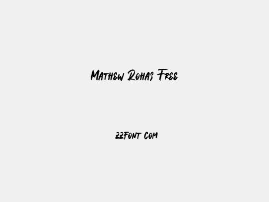 Mathew Rohas Free
