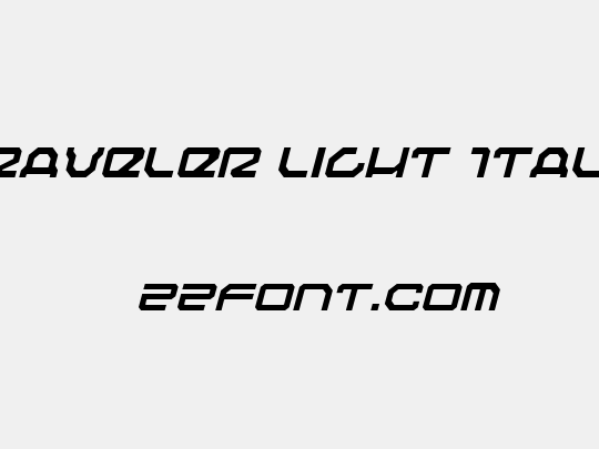 Traveler Light Italic