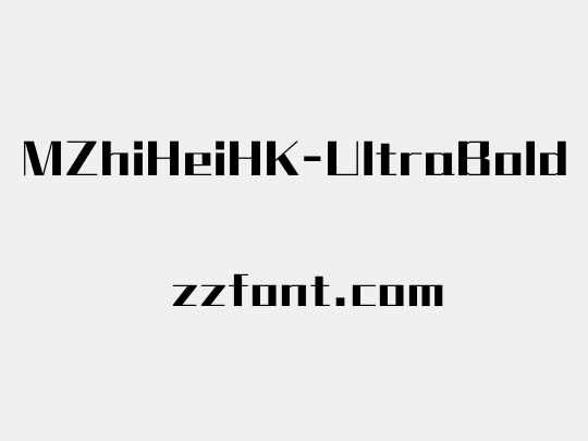MZhiHeiHK-UltraBold