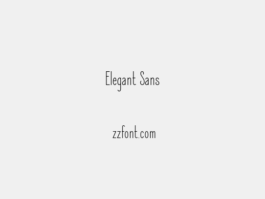 Elegant Sans