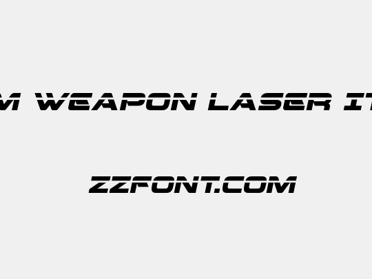 Beam Weapon Laser Italic