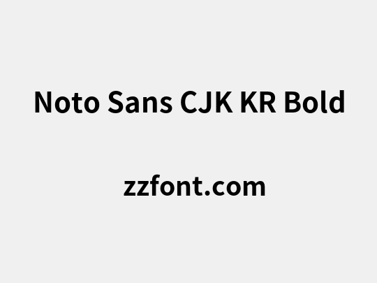 Noto Sans CJK KR Bold