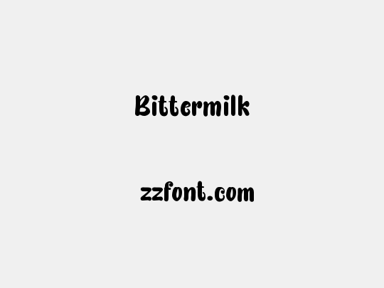Bittermilk